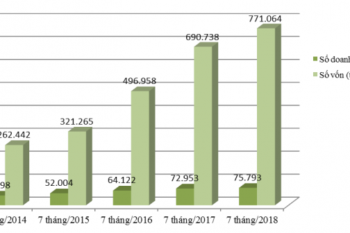 Tình hình đăng ký doanh nghiệp tháng 7 và 7 tháng đầu năm 2018